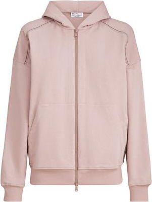 Brunello Cucinelli Lightweight French terry sweatshirt in Pink at Nordstrom, Size Xx-Small Eu