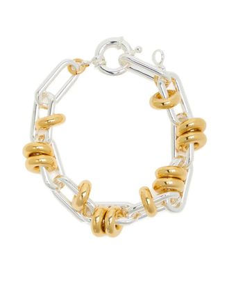 Timeless Pearly rings chain bracelet - Argento