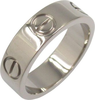 Cartier Love Silver White Gold (18K) Band Ring (Pre-Owned)
