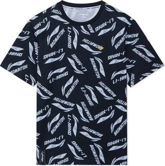 Li-Ning All-Over Print Quick-Drying T-shirt Black AHSR867-5