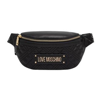 Love Moschino Dames, Tassen, Zwart, Maat: ONE Size Leer
