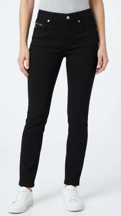 MAC Broeken Slim-fit-Jeans MAC RICH SLIM, Damen, Gr. 34, L&auml;nge 32, schwarz, schwarz d999, Denim/Jeans, Obermaterial: 71% Baumwolle, 16% Polyester, 11% Modal, 2% E