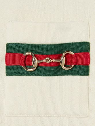Gucci Girls Cotton Jersey Dress With Clamp White