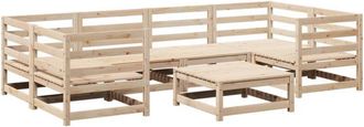 vidaXL 7 Piece Garden Sofa Set Solid Wood Pine vidaXL
