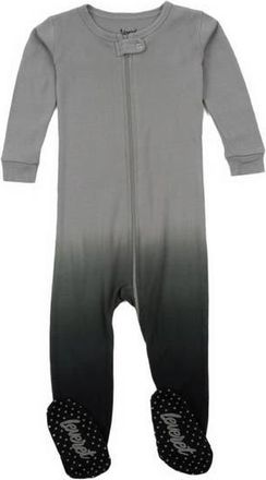 Leveret Footed Printed Cotton Pajamas, Solids, Stripes & Tie Dye in Tie Dye Gray at Nordstrom, Size 12-18M