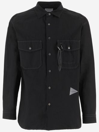 And Wander Cotton Blend Shirt With Logo