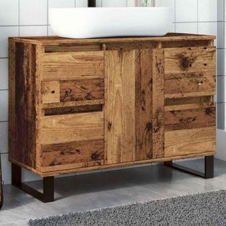 vidaXL Mobile da Bagno Legno Antico 80x33x60 cm in Truciolato Vidaxl