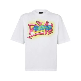 Dsquared2 Hombre, Camisetas, Blanco, Talla: L