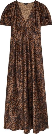 Rails Junia Leopard-print Satin Midi Dress - Multicoloured - S (UK8-10 / S)