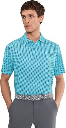 Callaway Trademark Golf Printed Polo Mens Clothing Blue Curacao : 2XL, Elastane/Polyester