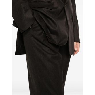 Petar Petrov Lambskin Leather Trousers - Brown