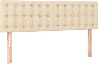 vidaXL Cabecero Con Led De Tela Color Crema 144x5x78/88 Cm Vidaxl