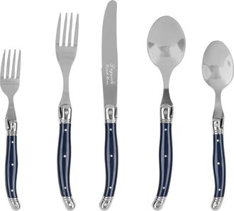 French Home 20-Piece Laguiole Connoisseur Flatware Set in Navy Blue at Nordstrom Rack