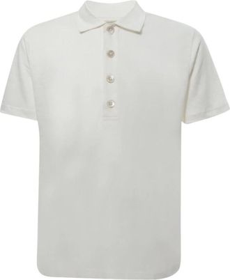 Eleventy Linnen Polo - Heren - Polos - Wit - S - Linnen - Tops