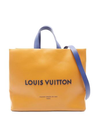 Louis Vuitton 2021 Saffron MM leather tote bag - unisex - Calf Leather - One Size - Orange