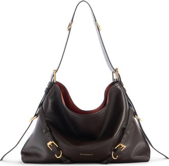 Givenchy Medium Voyou Leather Shoulder Bag in Chocolate at Nordstrom