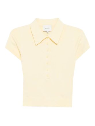 Reformation Bentley polo - women - Nylon/Organic Cotton/Spandex/Elastane - L - Yellow