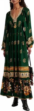 Farm Rio Ayla Maxi Dress In Green