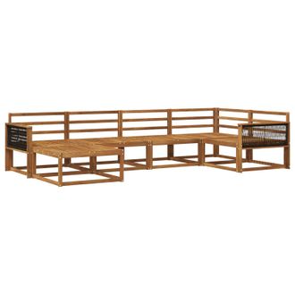 vidaXL Conjunto De Sof&aacute;s De Exterior 6 Pcs Natural Vidaxl