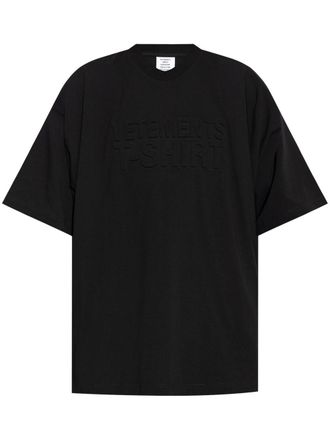 VETEMENTS T-shirt con logo goffrato - Nero
