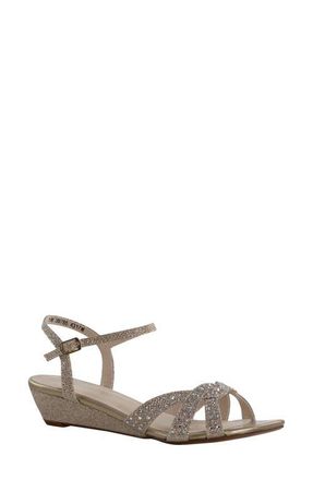 Touch Ups Lena Wedge Sandal in Champagne at Nordstrom, Size 10.5