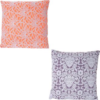 Hhg Hhg - Lote De 2 Cojines Decorativos Barroco + Flores, Cojines De Sof&aacute; Cojines Decorativos Con Relleno 45x45cm