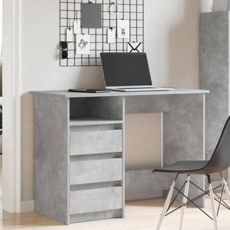 Berkfield Home Decorative Desk Concrete Grey 102x50x75 cm Engineered Wood | Size: 102 x 50 x 75 cm