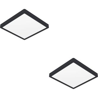 Loops 2 PACK Sleek Black Square LED Ceiling Light for Modern Indoor Spaces