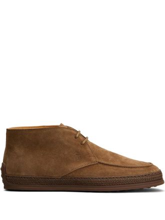 Tod's suede Desert boots - men - Calf Suede/Rubber/Calf Leather - 8.5 - Brown