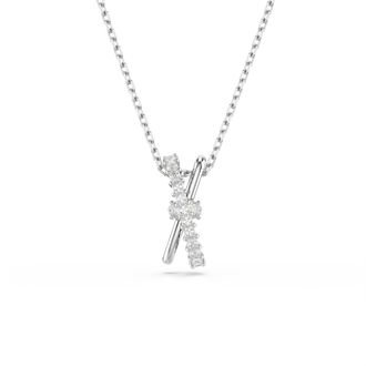 Swarovski Hyperbola Womens Base Metal Necklace - Silver 5689723 - One Size
