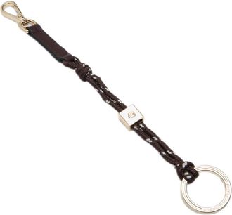 Piquadro Leren en textiel sleutelhanger met muntportemonnee - Dames - Sleutelhangers & Tashangers - Bruin - ONE Size - Leer - Accessoires