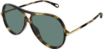 Chlo&eacute; Ch 0395S Panthos Zonnebril - Dames - Zonnebrillen - Bruin - 59 MM - Accessoires