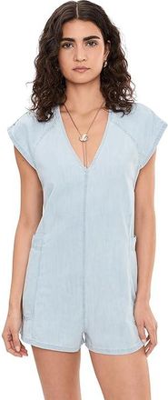 Free People Free Fall Denim Rompers Womens Shorts Water : MD (Womens 8-10) 3, Cotton/Denim