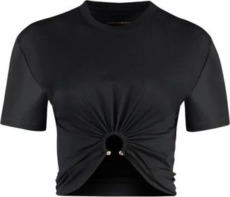 Paco Rabanne T-shirts - Dames - T-shirts - Zwart - M - Katoen - Tops