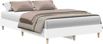 vidaXL Estructura De Cama Sin Colch&oacute;n Blanca 140x190 Cm Vidaxl