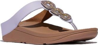 FitFlop Fino Crystal Chain Toe Post Sandals in Cool Lilac at Nordstrom, Size 7.5