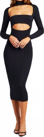 SER.O.YA Zeena Midi Dress In Black