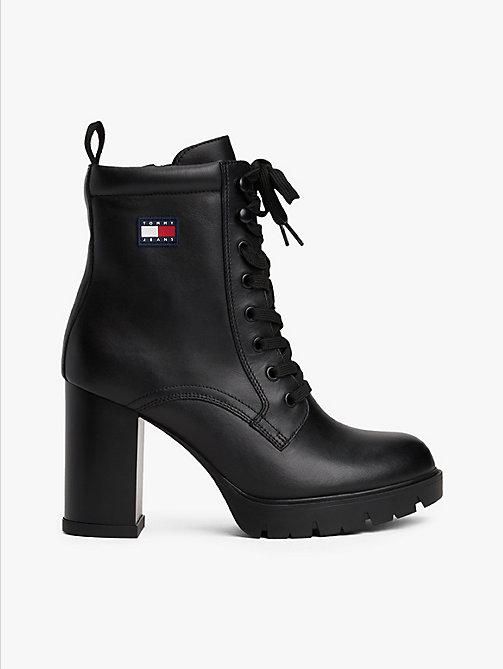 Tommy Hilfiger Bottines en cuir à lacets et talon carré dès 169,90