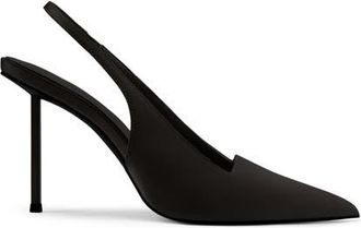 Femme G63 Slingback Satin Pump in Satin Black at Nordstrom, Size 10