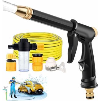 OEM Pistola De Agua A Presi&oacute;n, Pistola De Lavado De Coches De Alta Presi&oacute;n, Pistola De Lavado De Alta Presi&oacute;n Con 3 Conectores R&aacute;pidos Y Manguera De Agua 