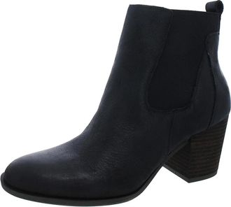 Lucky Brand Bofrida Boots Womens 6 Black Leather Block Heel Ankle Bootie ZPO3489