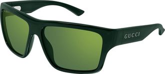 Gucci GG2239S 003 Mens Sunglasses Green Size 59 - Free RX Lenses - Free RX Lenses