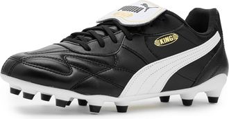 Puma Puma Mens King Top Firm, Artificial Ground Soccer Cleats, Black/White, 10.5
