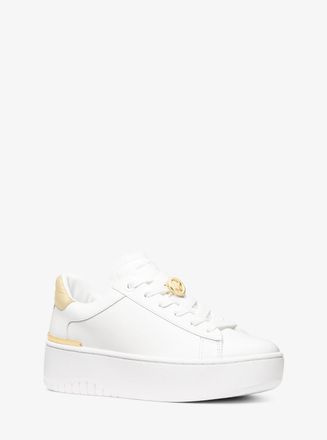 Michael Kors Dottie Leather Platform Sneaker