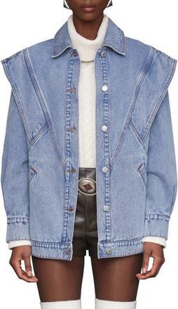 Avec Les Filles Oversize Denim Jacket in 80S Blue Wash at Nordstrom Rack, Size X-Small