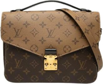 Louis Vuitton Pre-owned Pochette Metis - Dames - Vintage Handtas - Bruin - ONE Size - Leer - Vintage