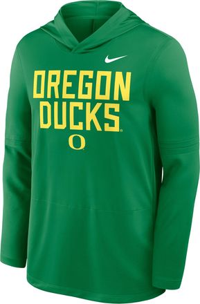 Nike Oregon Sideline Nike Mens Dri-FIT College Long-Sleeve Hooded Top in Green | 03B930DUON-7XL