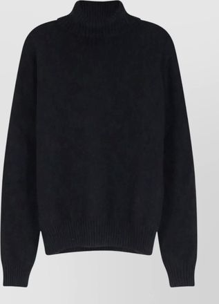 Ami cashmere blend ribbed turtleneck sweater
