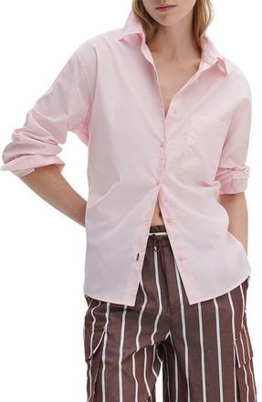 Rag & Bone Connie Cotton Poplin Button-Up Shirt in Peony at Nordstrom, Size Medium