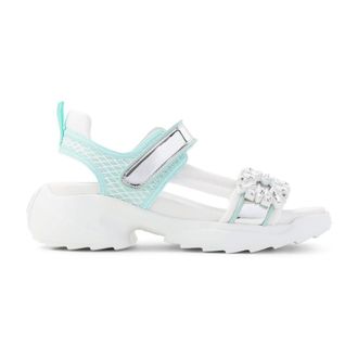 Roger Vivier Flat Sandals, female, Multicolor, Size: 8 US Viv On The Run Sandals